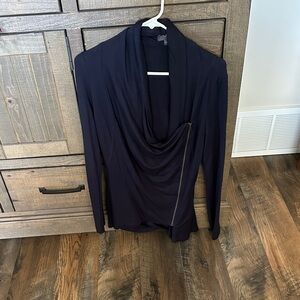 Market & Spruce Deep Blue Drape Cardigan